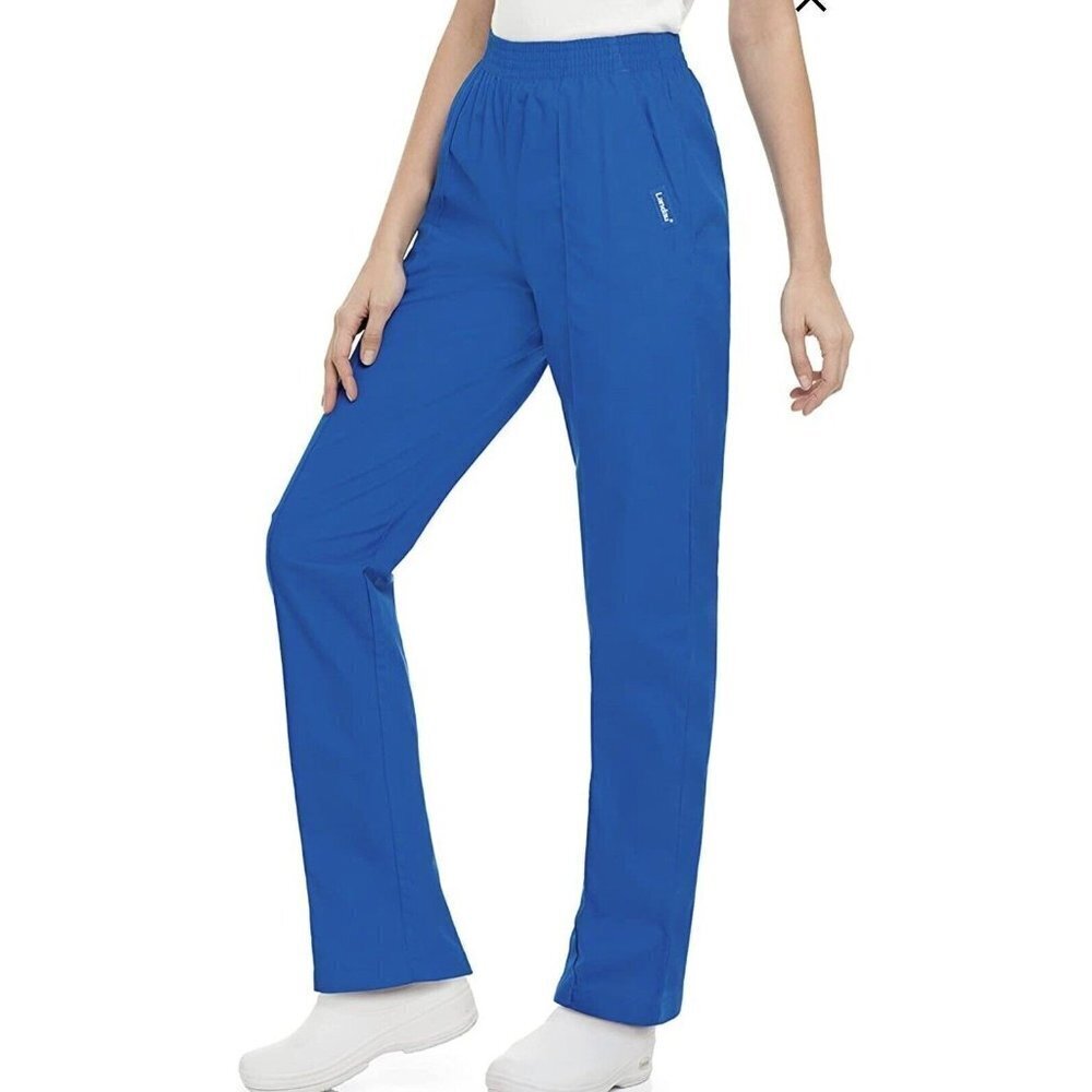 Classic Landau Women's Covered Elastic Waistband Relaxed Scrub Pant Sz TXL NWT